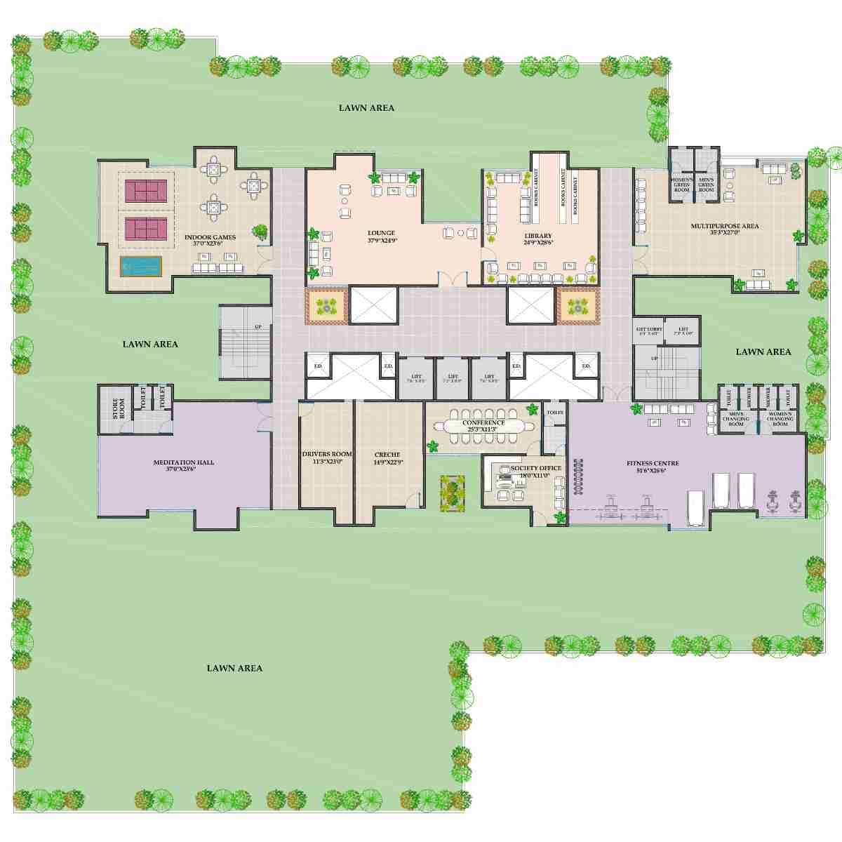 Shakti-One-Luxuria-Floor-Plan-Amenity-Podium